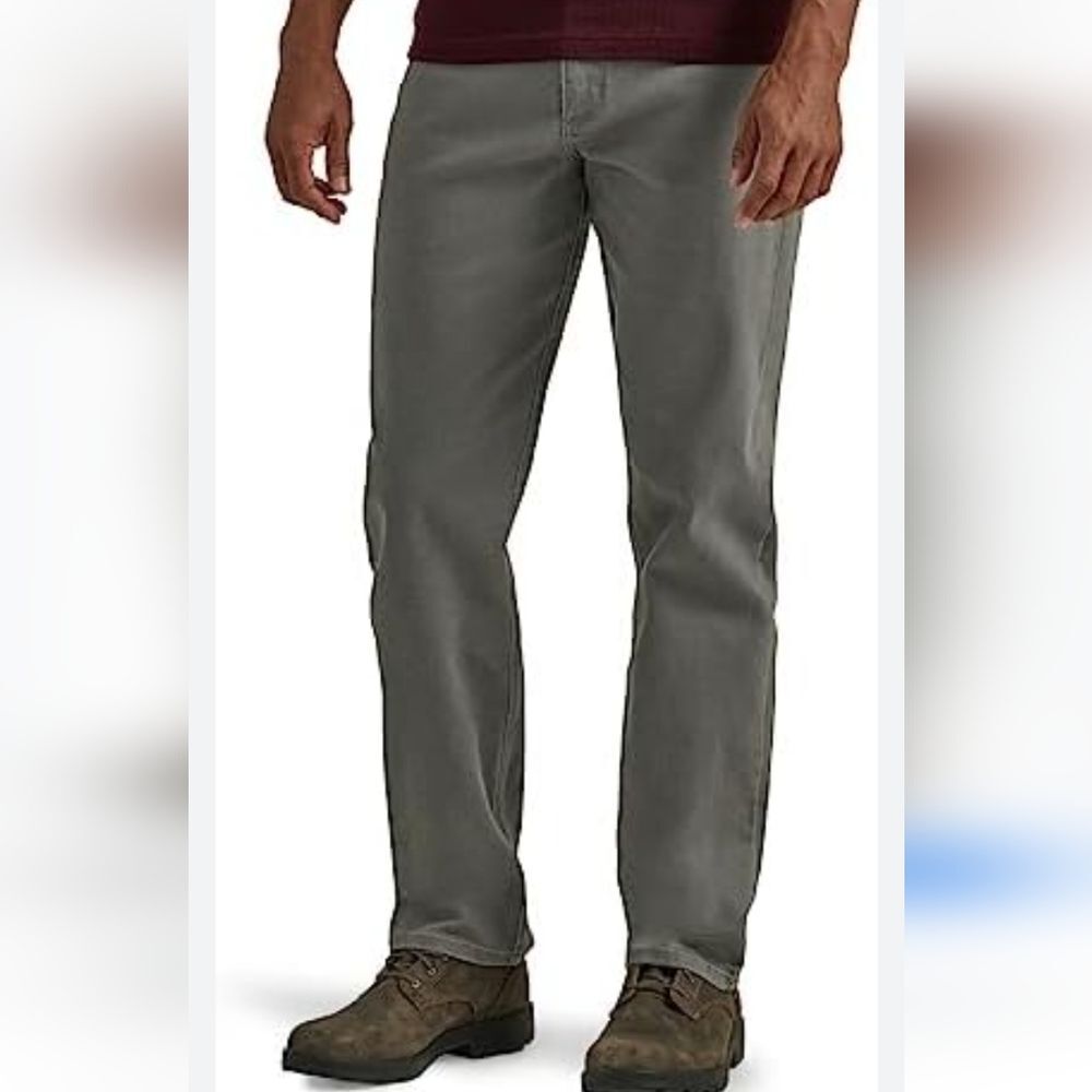 Mens Gray Y2K Wrangler 5 Pocket Straight Carpenter Pants 32 Inch